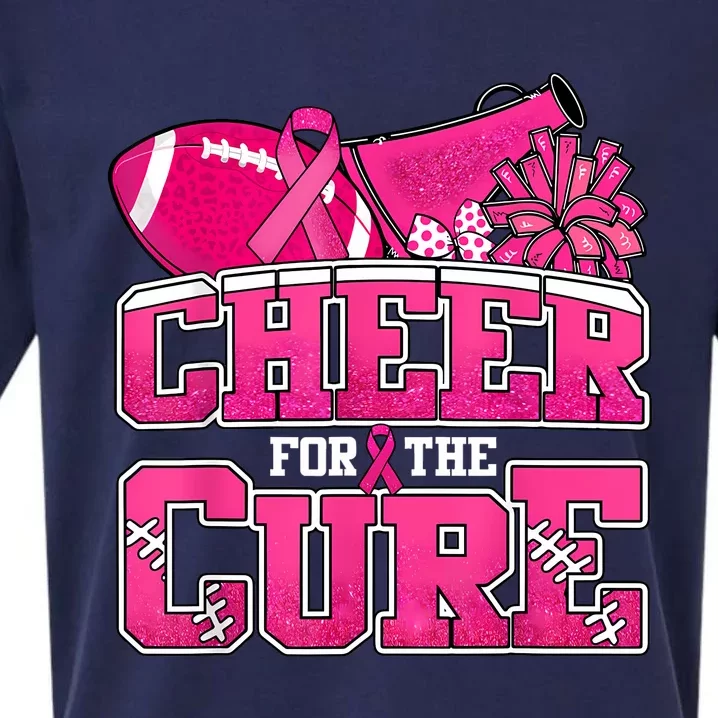 Cheer For Breast Cancer Sport Cheerleader Football Sueded Cloud Jersey T-Shirt