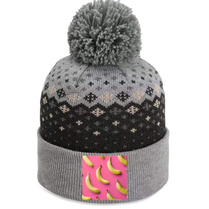 Cute Funny Bananas Pattern The Baniff Cuffed Pom Beanie