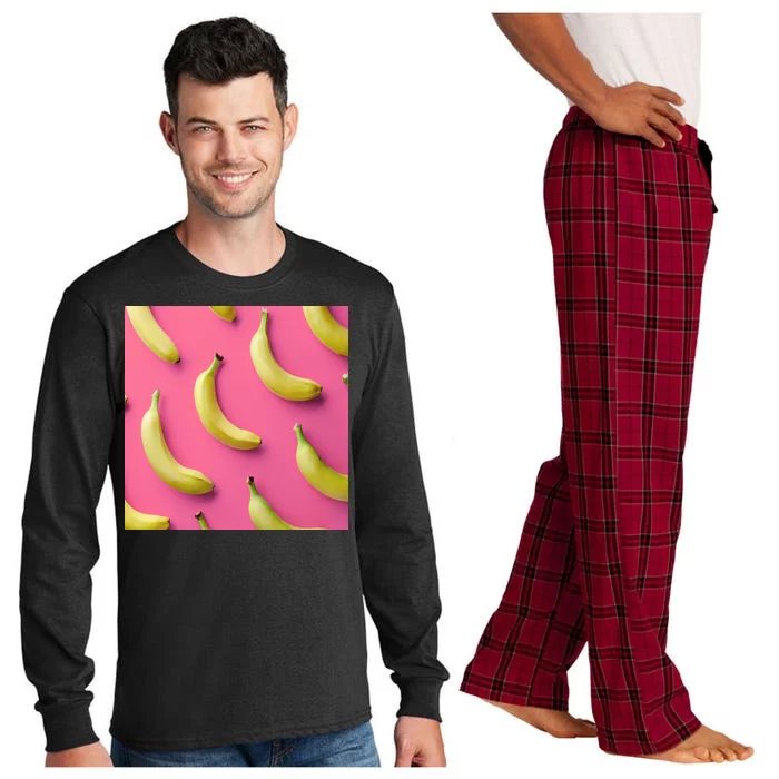 Cute Funny Bananas Pattern Long Sleeve Pajama Set