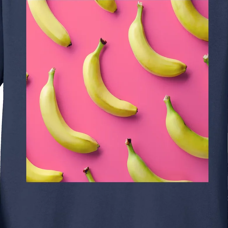 Cute Funny Bananas Pattern Kids Long Sleeve Shirt