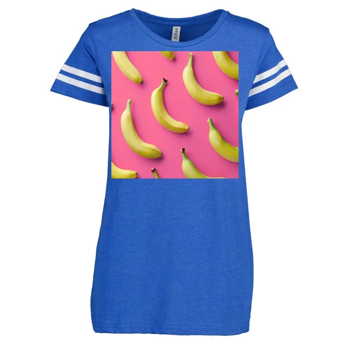 Cute Funny Bananas Pattern Enza Ladies Jersey Football T-Shirt