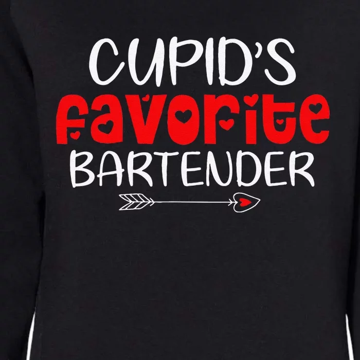 Cupid's Favorite Bartender Teacher Valentines Day Gift Womens California Wash Sweatshirt