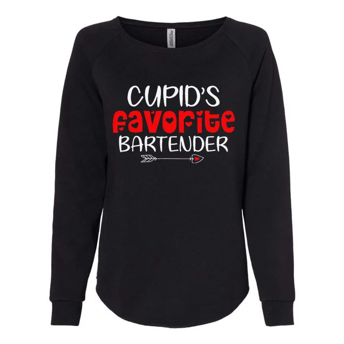 Cupid's Favorite Bartender Teacher Valentines Day Gift Womens California Wash Sweatshirt