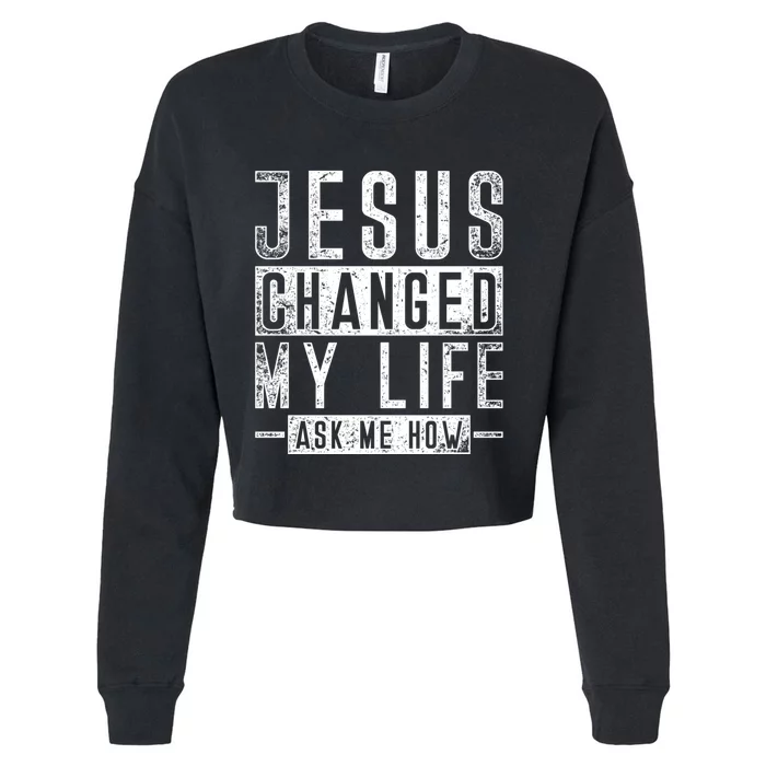 Christian Faith Bible Prayer God Savior Devotee Jesus Cropped Pullover Crew