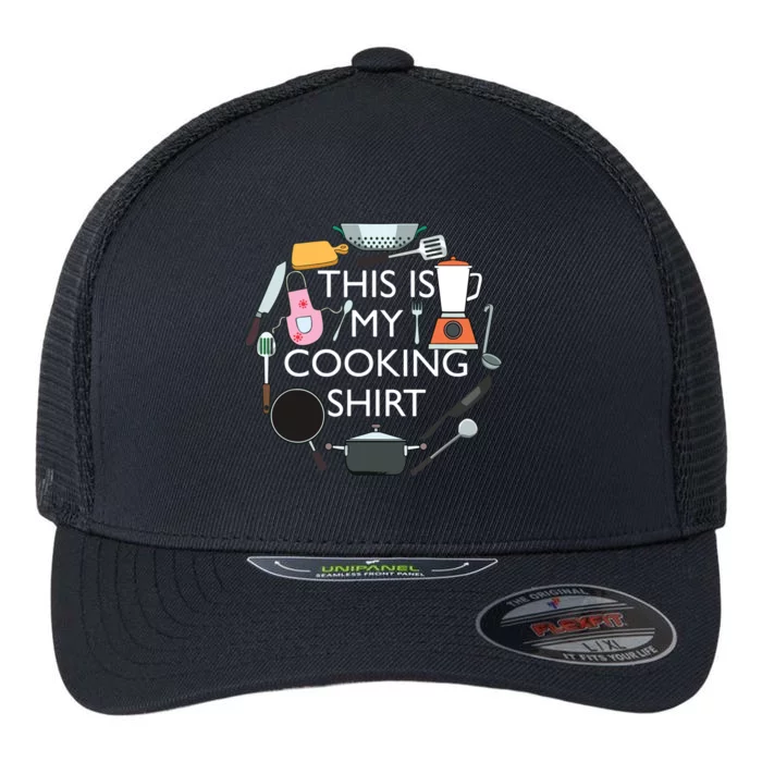 Cooking Funny Baking Hobby Cook Chef Flexfit Unipanel Trucker Cap