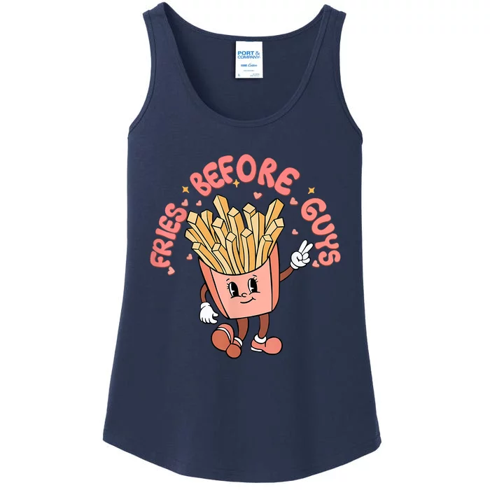 Cutes Fries Before Guys Valentines Foodie Lover Valentine Ladies Essential Tank