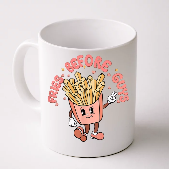 Cutes Fries Before Guys Valentines Foodie Lover Valentine Front & Back Coffee Mug