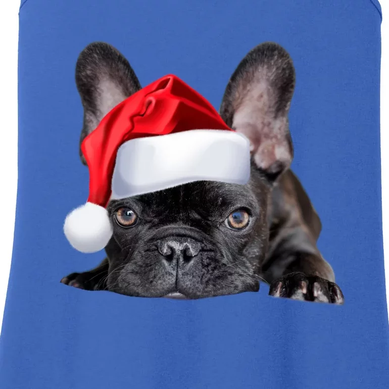 Cute French Bulldog Santa Hat Frenchie Image Christmas Gift Ladies Essential Tank