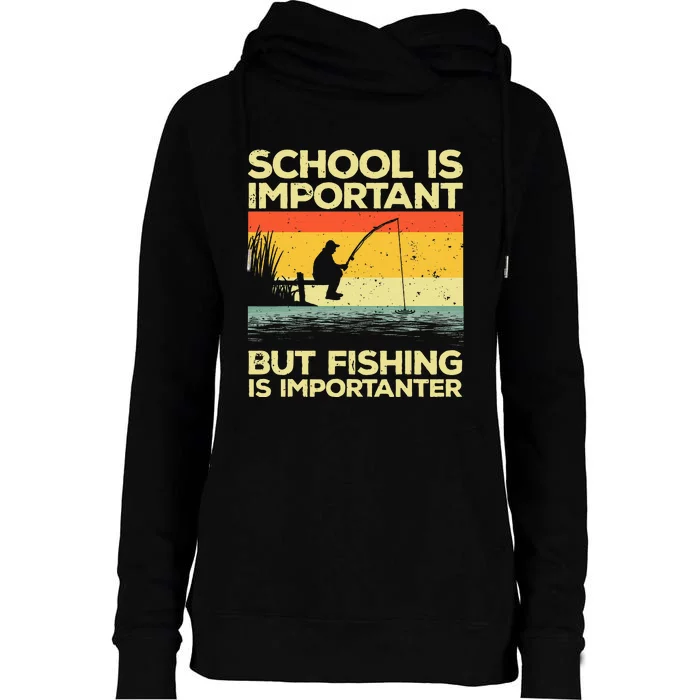 Cool Fishing Bass Fishing Fisherman Fish Trout Womens Funnel Neck Pullover Hood