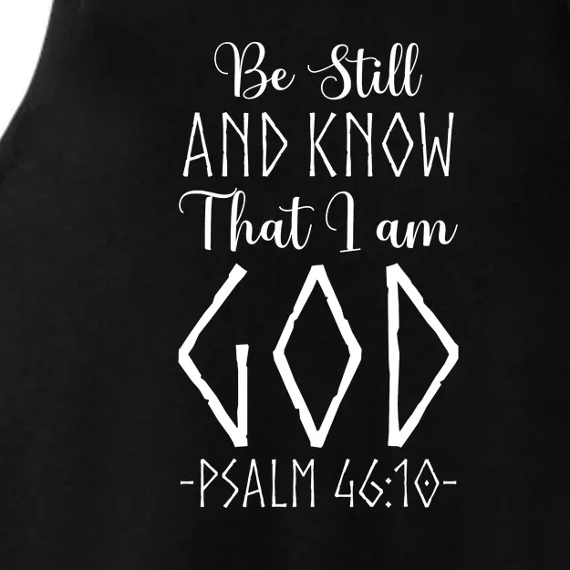 Christian Faith Be Still And Know That I Am God Ladies Tri-Blend Wicking Tank