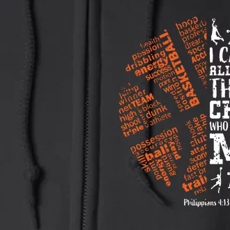 Christian Funny Basketball Bible Verses Gifts Pullover Full Zip Hoodie