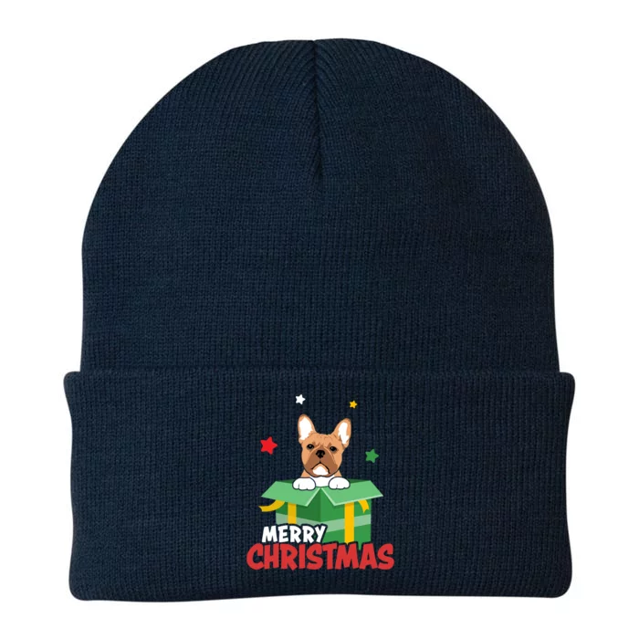 Christmas French Bulldog Santa Frenchie Lovers Merry Xmas Cool Gift Knit Cap Winter Beanie