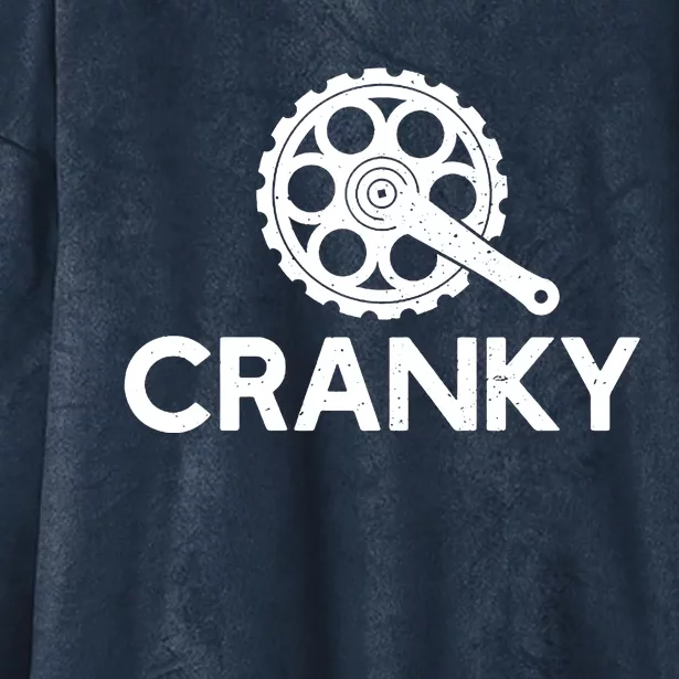 Cranky Funny Bike Gifts Cycling Bike Lover Hooded Wearable Blanket