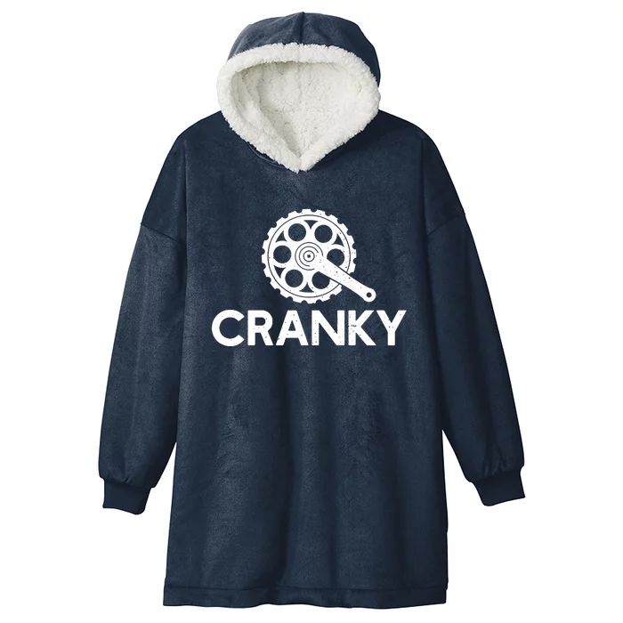 Cranky Funny Bike Gifts Cycling Bike Lover Hooded Wearable Blanket