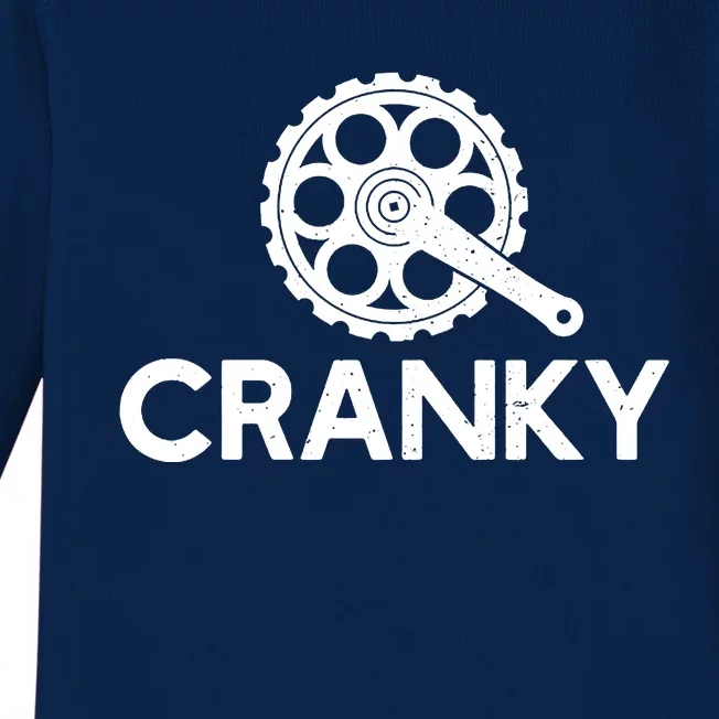 Cranky Funny Bike Gifts Cycling Bike Lover Baby Long Sleeve Bodysuit