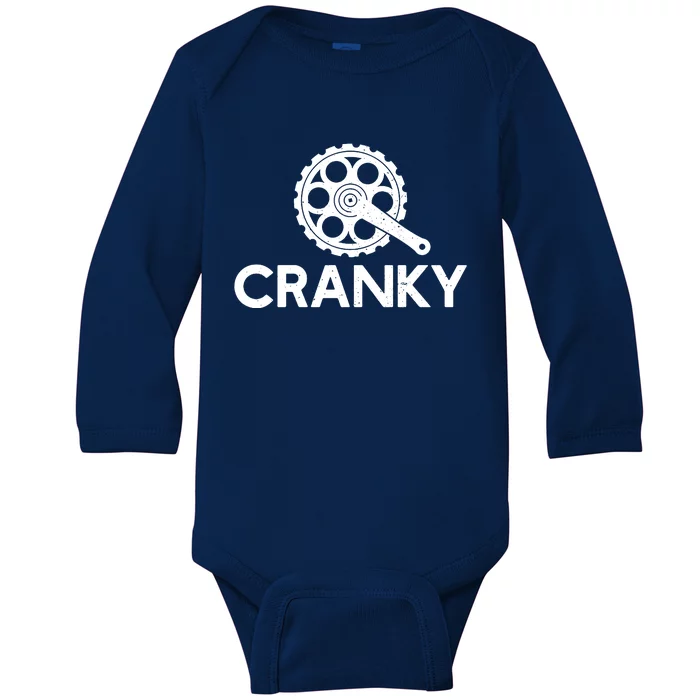 Cranky Funny Bike Gifts Cycling Bike Lover Baby Long Sleeve Bodysuit