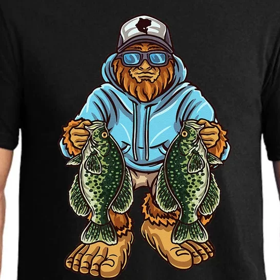 Crappie Fishing Bigfoot Panfishing Fishermen Pajama Set