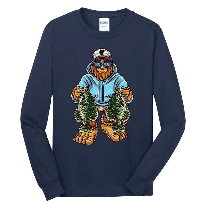 Crappie Fishing Bigfoot Panfishing Fishermen Tall Long Sleeve T-Shirt