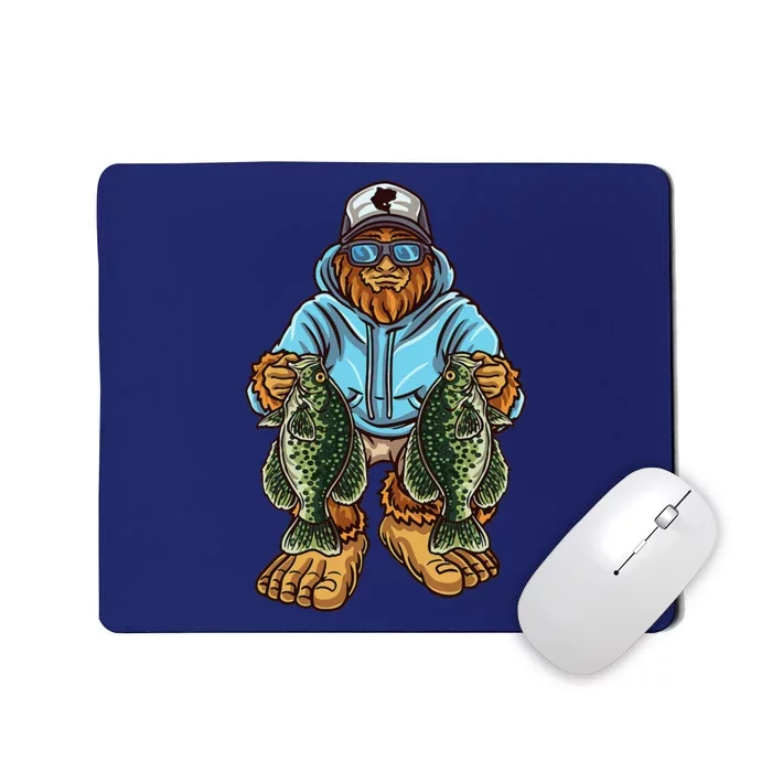 Crappie Fishing Bigfoot Panfishing Fishermen Mousepad