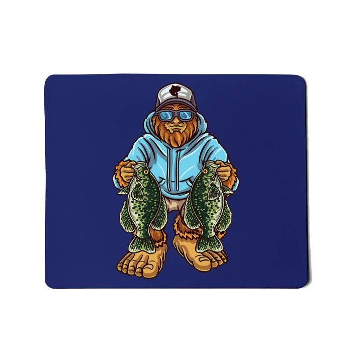 Crappie Fishing Bigfoot Panfishing Fishermen Mousepad