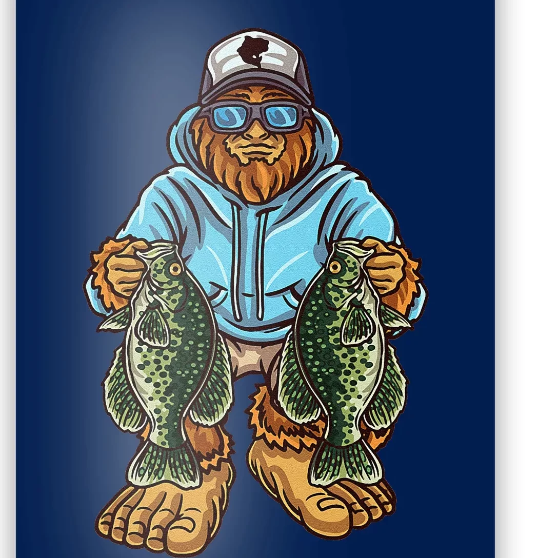 Crappie Fishing Bigfoot Panfishing Fishermen Poster