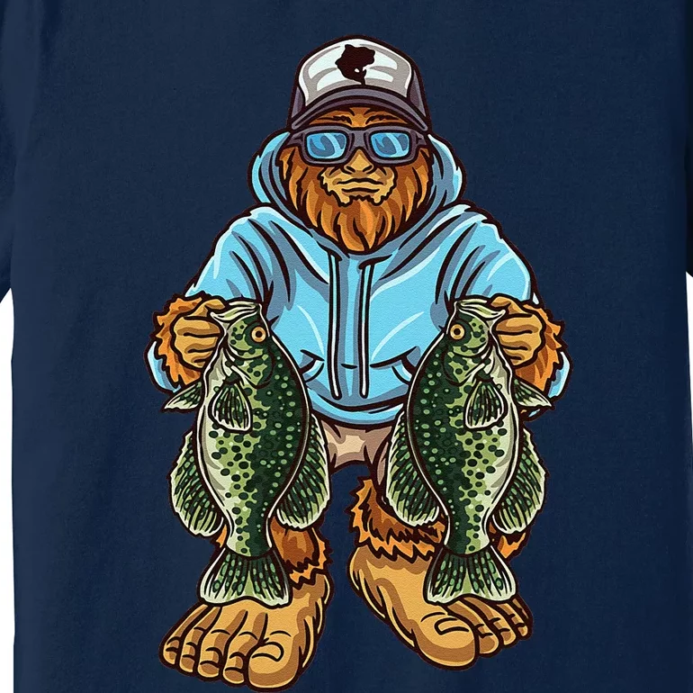 Crappie Fishing Bigfoot Panfishing Fishermen Premium T-Shirt