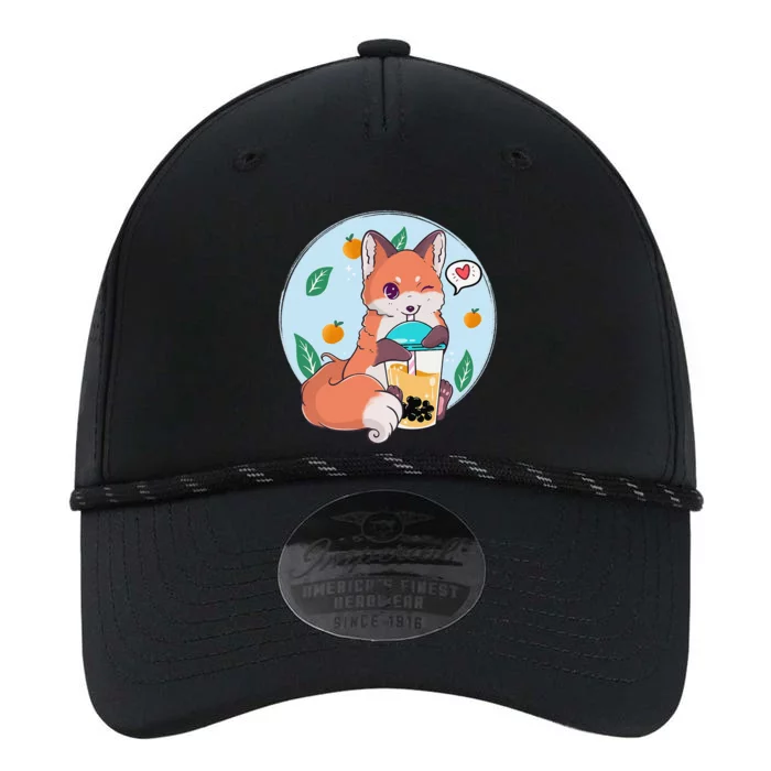 Cute Fox Boba Shirt Bubble Tea Kawaii Anime Performance The Dyno Cap