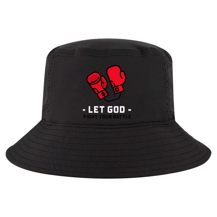 Cute Faith Based Let God Fight Your Battle. Cool Comfort Performance Bucket Hat