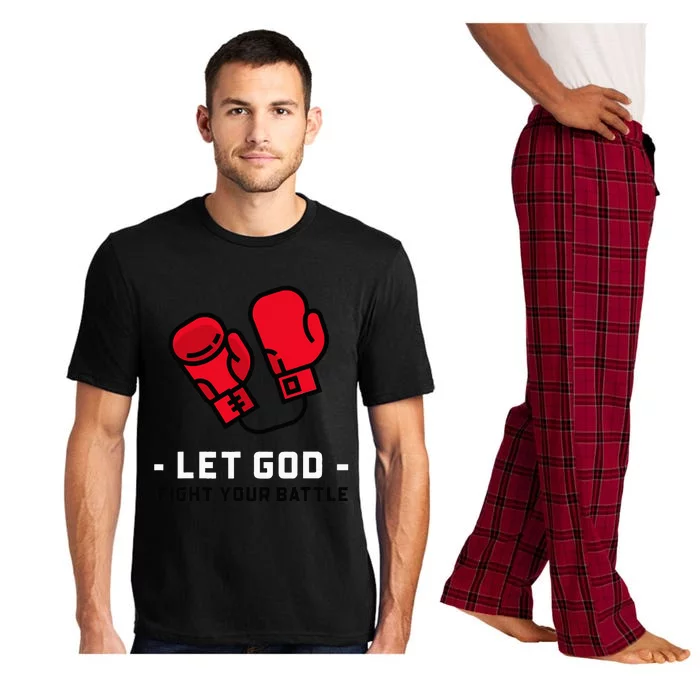 Cute Faith Based Let God Fight Your Battle. Pajama Set