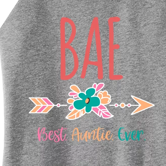 Cool Funny Bae Best Auntie Ever Design Gift Women’s Perfect Tri Rocker Tank