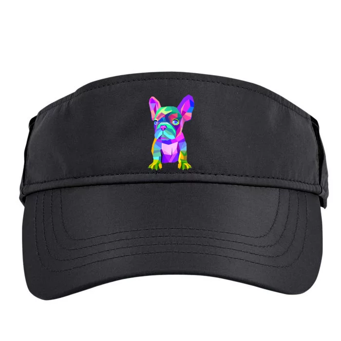 Cute French Bulldog, Colored Dog Breed Design Adult Drive Performance Visor