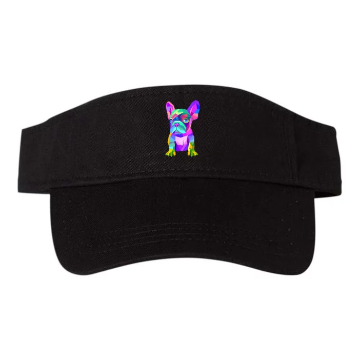 Cute French Bulldog, Colored Dog Breed Design Valucap Bio-Washed Visor