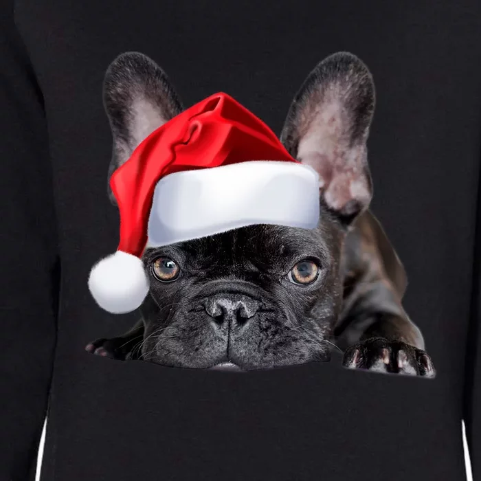 Cute French Bulldog Santa Hat Frenchie Image Christmas Gift Funny Gift Womens California Wash Sweatshirt