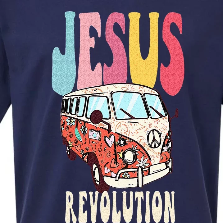 Christian Faith Based Jesus Boho Jesus Revolution Sueded Cloud Jersey T-Shirt