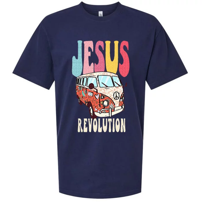 Christian Faith Based Jesus Boho Jesus Revolution Sueded Cloud Jersey T-Shirt