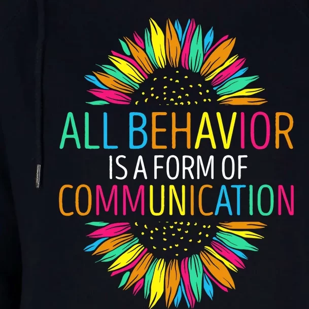 Communication Funny Behavioral Therapist Womens Funnel Neck Pullover Hood