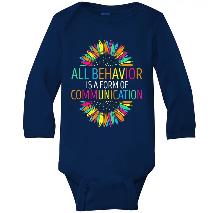 Communication Funny Behavioral Therapist Baby Long Sleeve Bodysuit