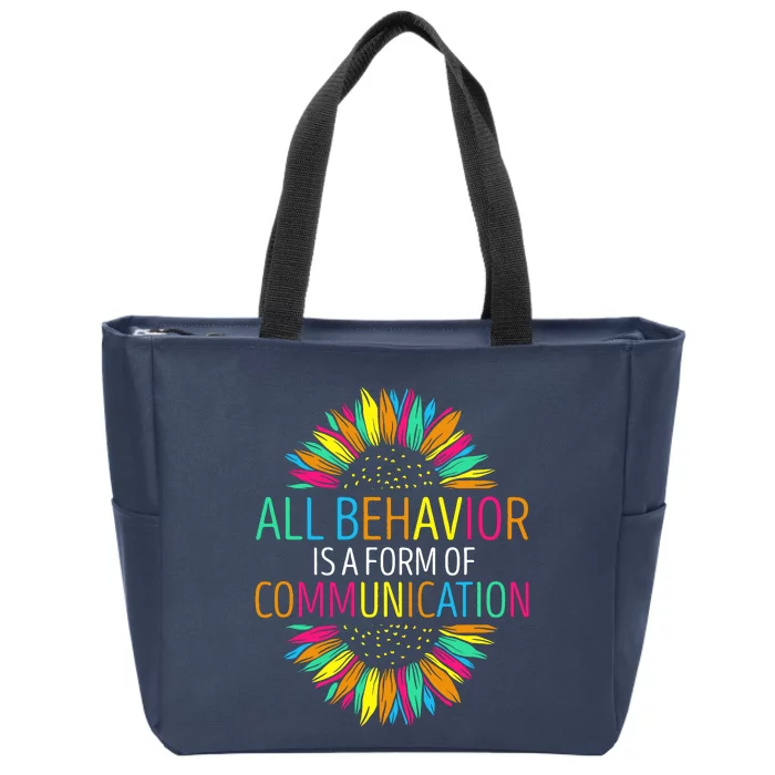 Communication Funny Behavioral Therapist Zip Tote Bag