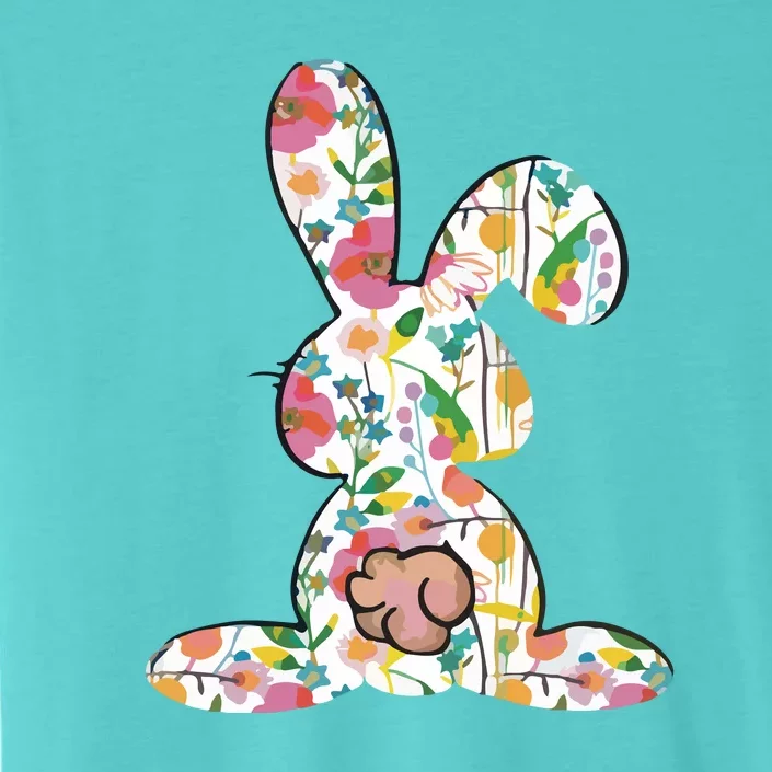 Cute Floral Bunny Gift For Easter Eggs Hunting ChromaSoft Performance T-Shirt