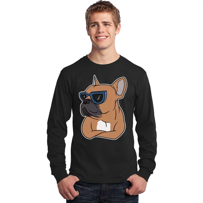 Cool French Bulldog Sunglasses Long Sleeve Shirt