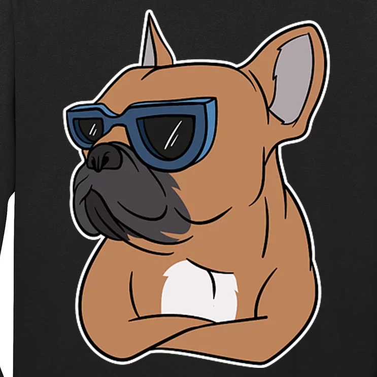 Cool French Bulldog Sunglasses Long Sleeve Shirt