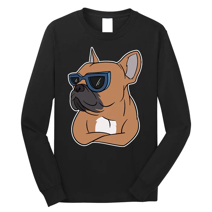 Cool French Bulldog Sunglasses Long Sleeve Shirt