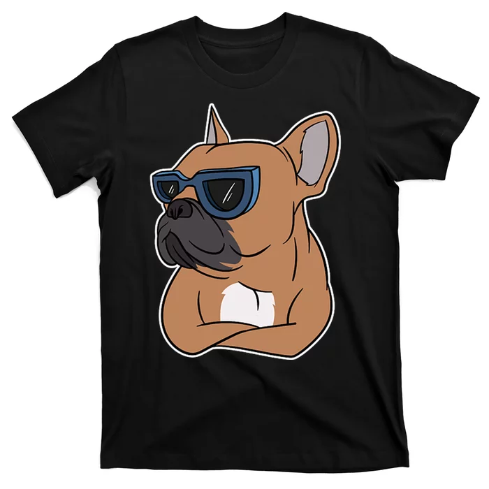 Cool French Bulldog Sunglasses T-Shirt