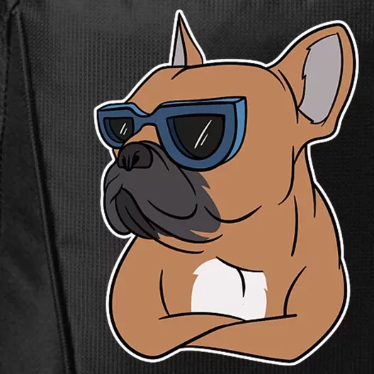 Cool French Bulldog Sunglasses City Backpack