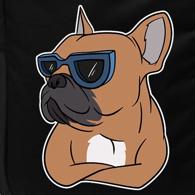 Cool French Bulldog Sunglasses Impact Tech Backpack