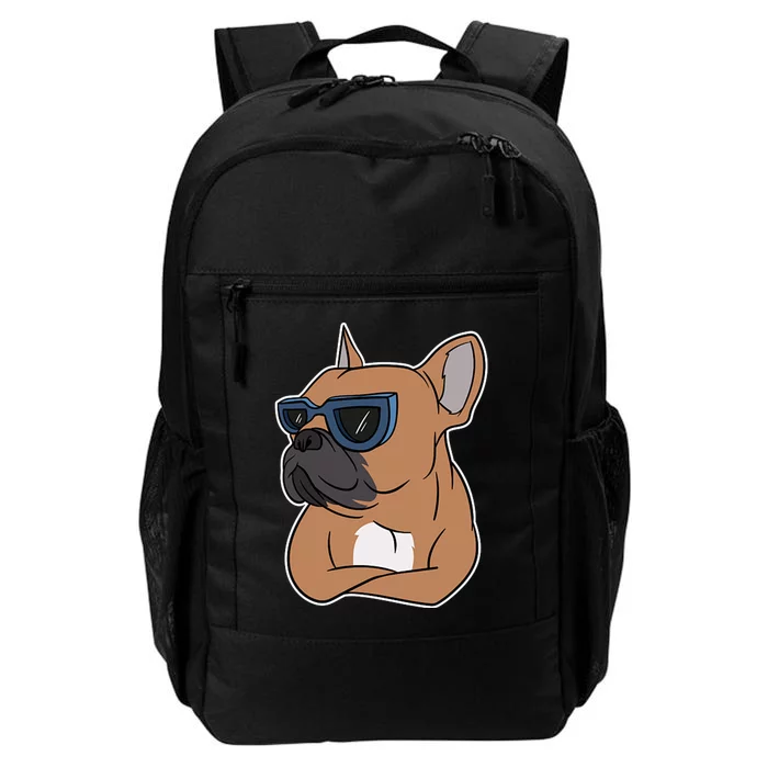 Cool French Bulldog Sunglasses Daily Commute Backpack