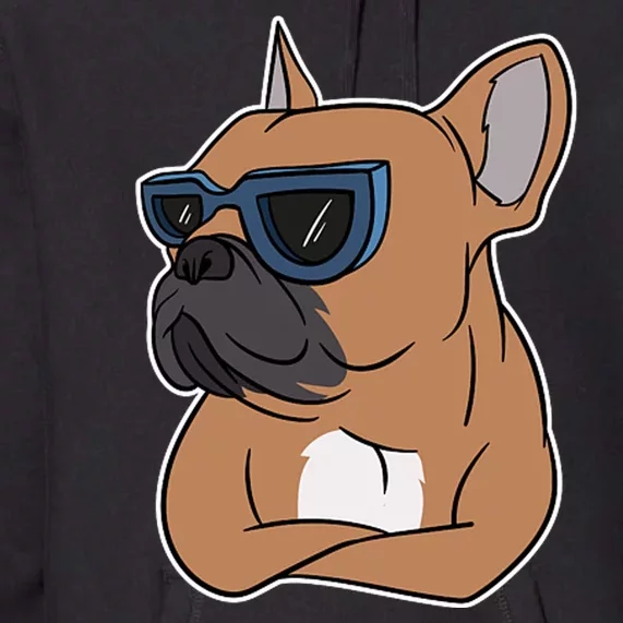 Cool French Bulldog Sunglasses Premium Hoodie