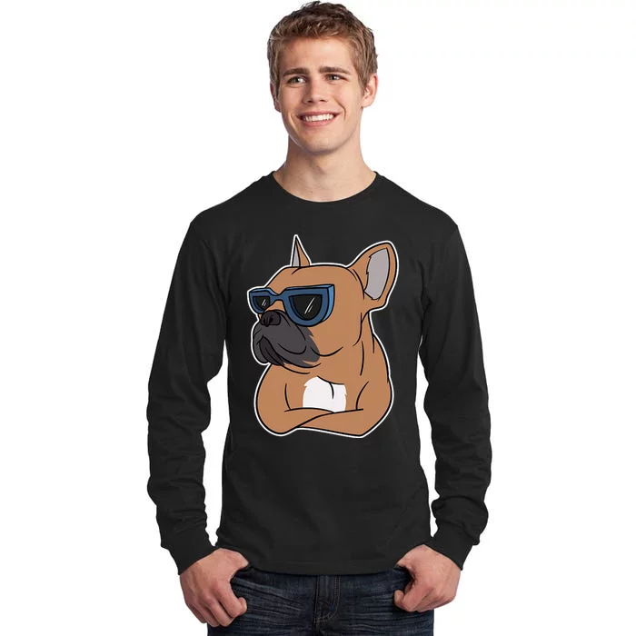 Cool French Bulldog Sunglasses Tall Long Sleeve T-Shirt