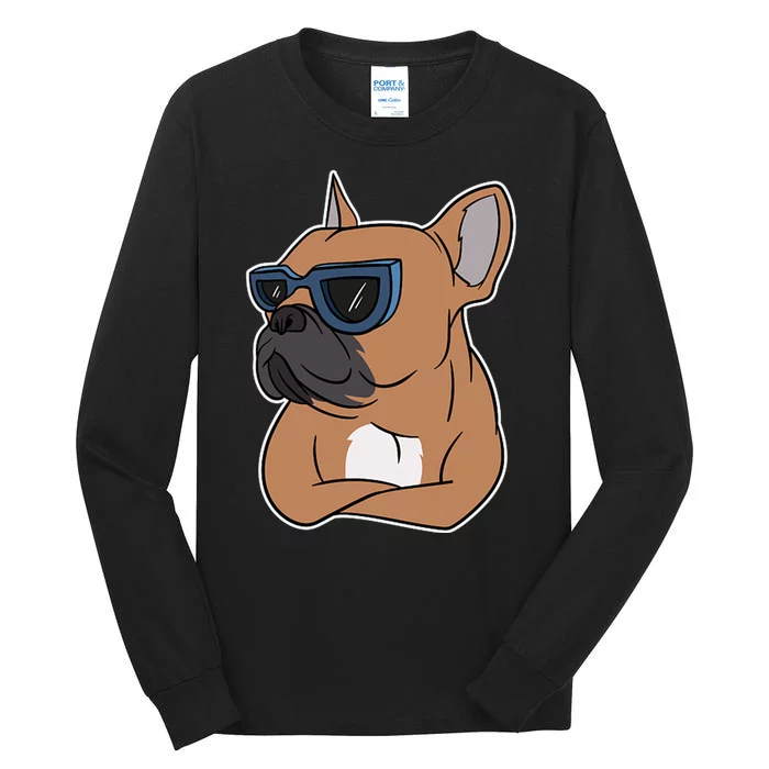 Cool French Bulldog Sunglasses Tall Long Sleeve T-Shirt