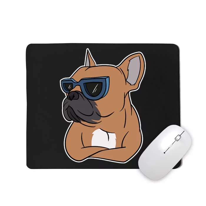 Cool French Bulldog Sunglasses Mousepad